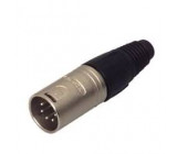 Zástrčka XLR vidlice 5 PIN přímý na kabel pájení 3,5-8mm