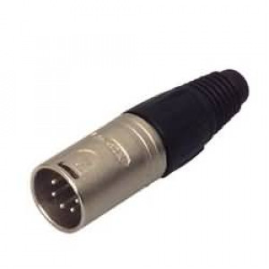 Zástrčka XLR vidlice 5 PIN přímý na kabel pájení 3,5-8mm