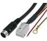 Kabel pro měnič CD DIN 13pin vidlice, Quadlock 12pin Audi, VW