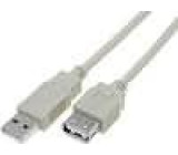 Kabel USB 2.0 USB-A zásuvka - USB-A vidlice 2m