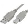 Kabel USB 2.0 USB A vidlice,USB B vidlice 3m světle šedá