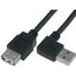 Kabel USB 2.0 USB-A zásuvka - USB-A vidlice rohová1,8m