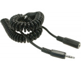 Kabel Jack 3,5 mm zásuvka - Jack 3,5 mm vidlice 3m černá