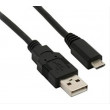 USB kabel, USB 2.0 A konektor - USB B micro konektor, sáček, 1m
