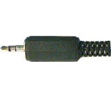JACK konektor 2,5 stereo plast černý