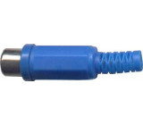 CINCH zdířka plastová modrá na kabel