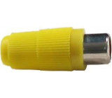 CINCH zdířka kabelová bez vývodky žlutá