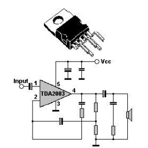 TDA2003 NF zesilovač 12W pentawat