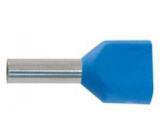 Dutinka pro dva kabely 2,5mm2 modrá (TE2,5-10)