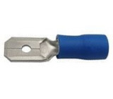 Faston-konektor 6,3mm modrý pro kabel 1,5-2,5mm2