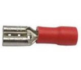 Faston-zdířka 4,8mm červená pro kabel 0,5-1,5mm2