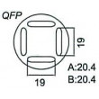 Nástavec na vyfoukávačku QFP 19x19mm