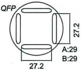 Nástavec na vyfoukávačku QFP 27,2x27,2mm