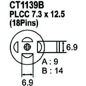 Nástavec na vyfoukávačku PLCC 18pin 6,9x6,9mm