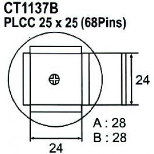Nástavec na vyfoukávačku PLCC 68pin 24x24mm
