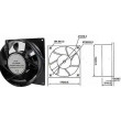 Ventilátor 170x170x51mm 230V/0,3A 2200 ot/min