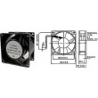 Ventilátor 92x92x25mm 230V/0,08A 2250 ot/min