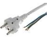 Kabel 3x0,75mm2 CEE 7/7 (E/F) vidlice,vodiče PVC 1,8m bílá