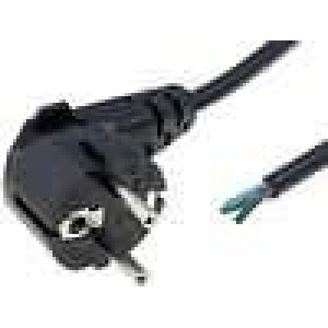 Kabel 3x0,75mm2 CEE 7/7 (E/F) úhlová vidlice,vodiče PVC 1,8m