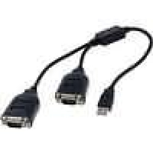 Kabel USB A - 2x RS232 (DB9M)