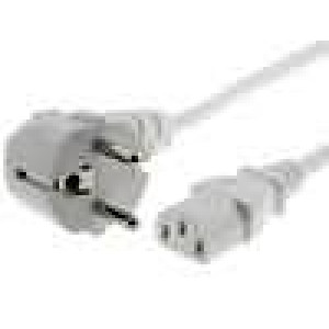Kabel 3x0,75mm2 CEE 7/7 (E/F) úhlová vidlice,IEC C13 zásuvka