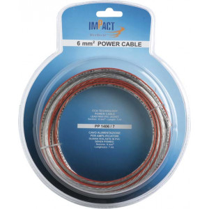 Napájecí kabel IMPACT 6 mm2 transparentní, role 7m