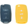 Silikonový obal pro klíč Škoda, VW, Seat 3-tlačítkový, žlutý