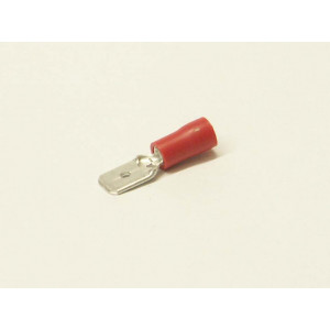 konektor 6,3mm 0,5-1,5 mm kolík izolovaný červený