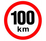 samolepka rychlosti 100 km průměr 19 cm