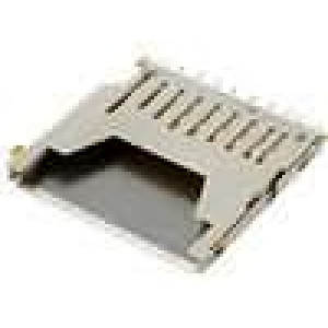 Konektor pro paměťové karty SD,bez uvolňovací páčky SMD