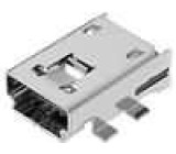Zásuvka USB A mini SMT PIN:4 vodorovné