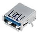 Zásuvka USB A na PCB THT úhlové 90° V: USB 3.0 zlacený