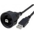 Kabel-adaptér USB A vidlice, USB B vidlice (těsná) IP68 5m