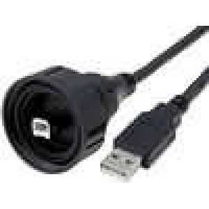 Kabel USB Buccaneer USB A vidlice,USB B vidlice 5m IP68