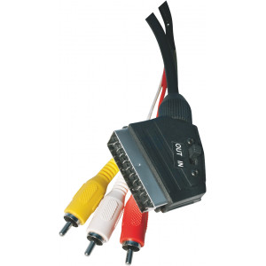 SCART kabel SCART vidlice - 3 RCA vidlice délka 1,5 m