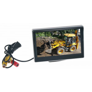 LCD monitor 5" černý/stříbrný na palubní desku
