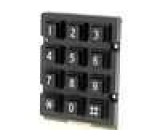 Plastová klávesnice 12 čísel 56x72mm černá