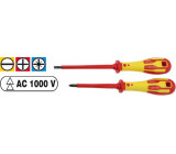 Šroubovák izolovaný plochý 2,5x0,4mm Dél.ostří: 75mm 1kVAC