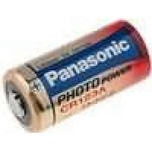 Baterie lithiové CR123A CR17345 3V průměr 17x34,2mm Panasonic