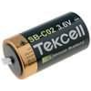 Baterie lithiové C 3,6V Vývody pájecí očka průměr 25,6x49,5mm 8500mAh