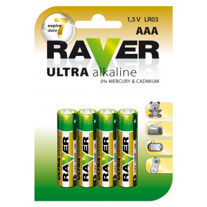 Alkalická baterie RAVER AAA (LR03)