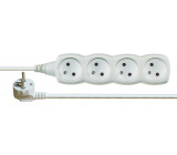 Prodlužovací kabel – 4 zásuvky, 3m, bílý