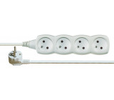 Prodlužovací kabel – 4 zásuvky, 5m, bílý