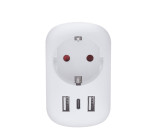 Solight cestovní adaptér UK USB A+C pro použití ve Velké Británii, typ G