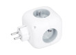 Solight rozbočka kostka, 3x 16A + USB A+C, bílá, vypínač