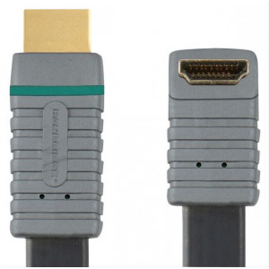 Bandridge HDMI digitální kabel úhlový 90°, 2m, BVL1332