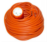 Prodlužovací kabel - spojka, 1 zásuvka, oranžová, plochá, 20m
