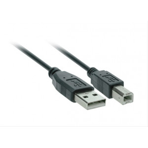 USB kabel, USB 2.0 A konektor - USB 2.0 B konektor, 2m, sáček