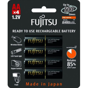 Fujitsu přednabitá baterie BLACK R06/AA, blistr 4ks
