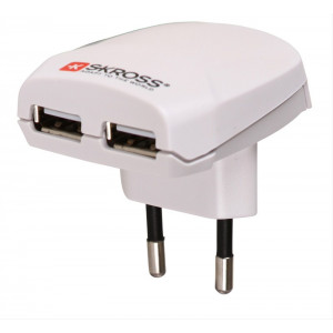 SKROSS Euro USB nabíjecí adaptér, 2100mA, 2x USB výstup